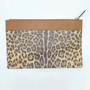 Large leopard print clutch bag hot sale